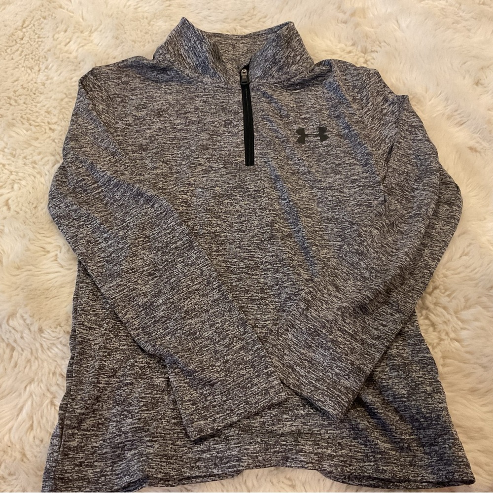 Under Armour Kid Charcoal Heather Quarter-Zip